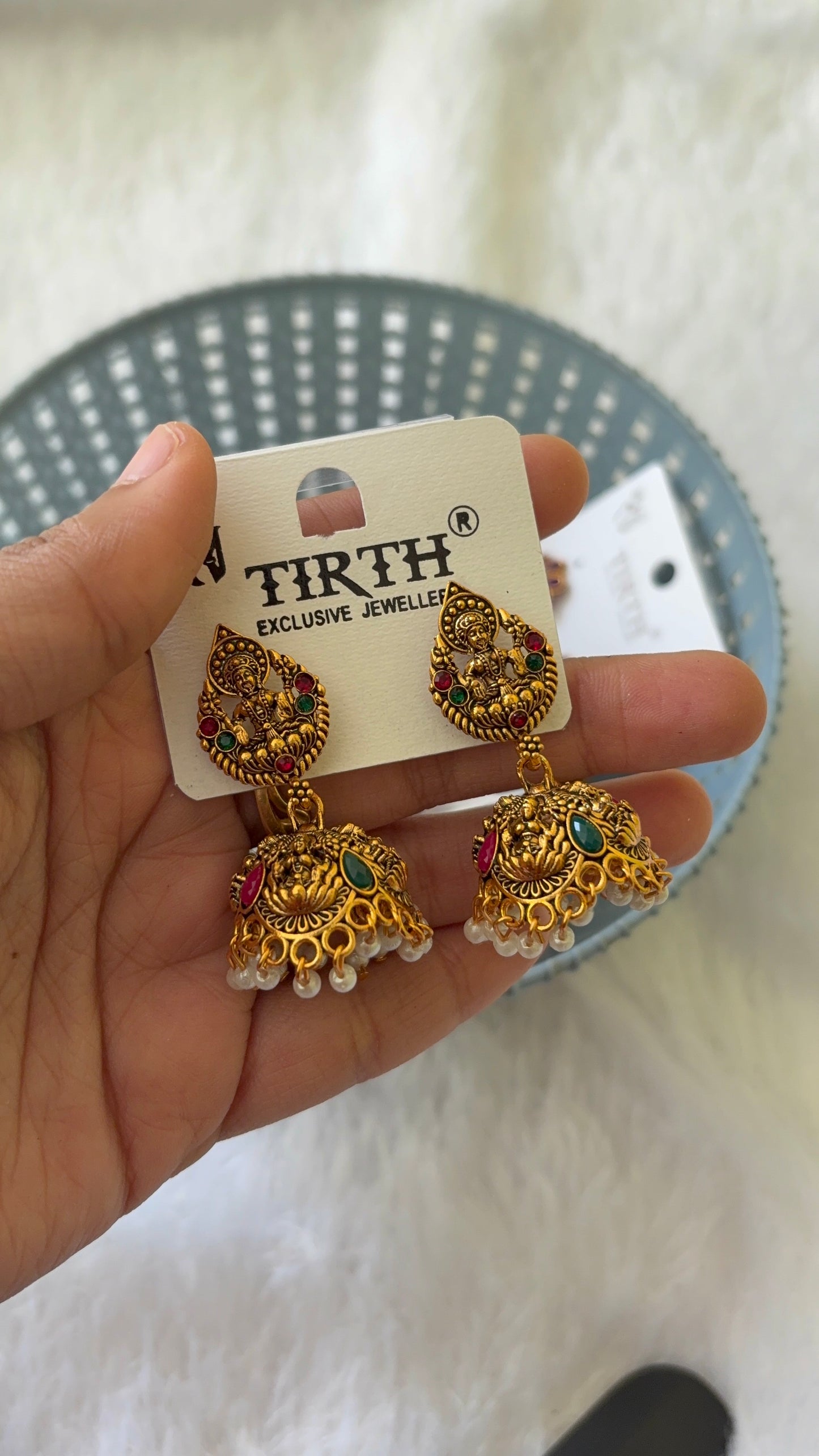 Multicolour Lakshmi Jhumka