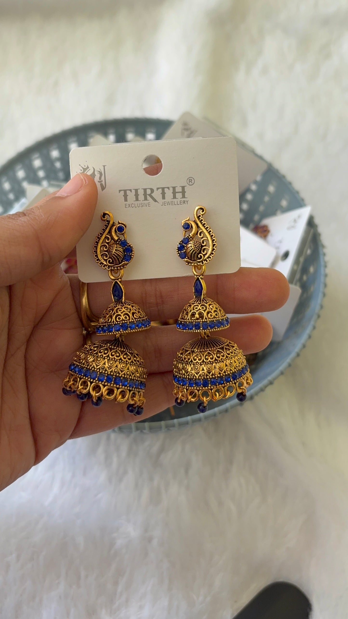 Peacock Layered Jhumka