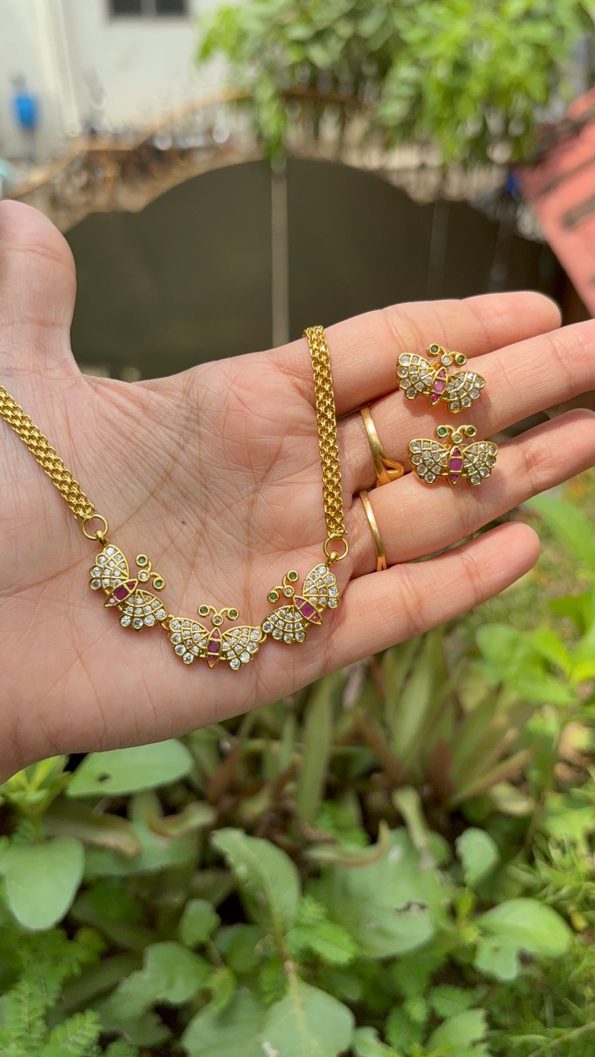 Butterfly neckpiece