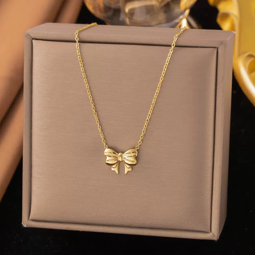 Bow pendent Anti-tarnish Neckchain