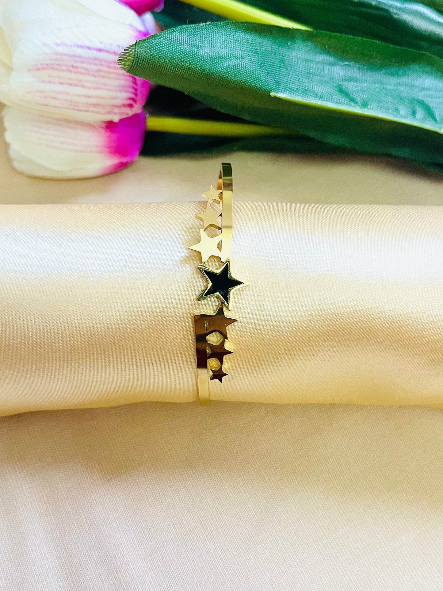 Anti-tarnish 3 Star Bracelet (Gold)