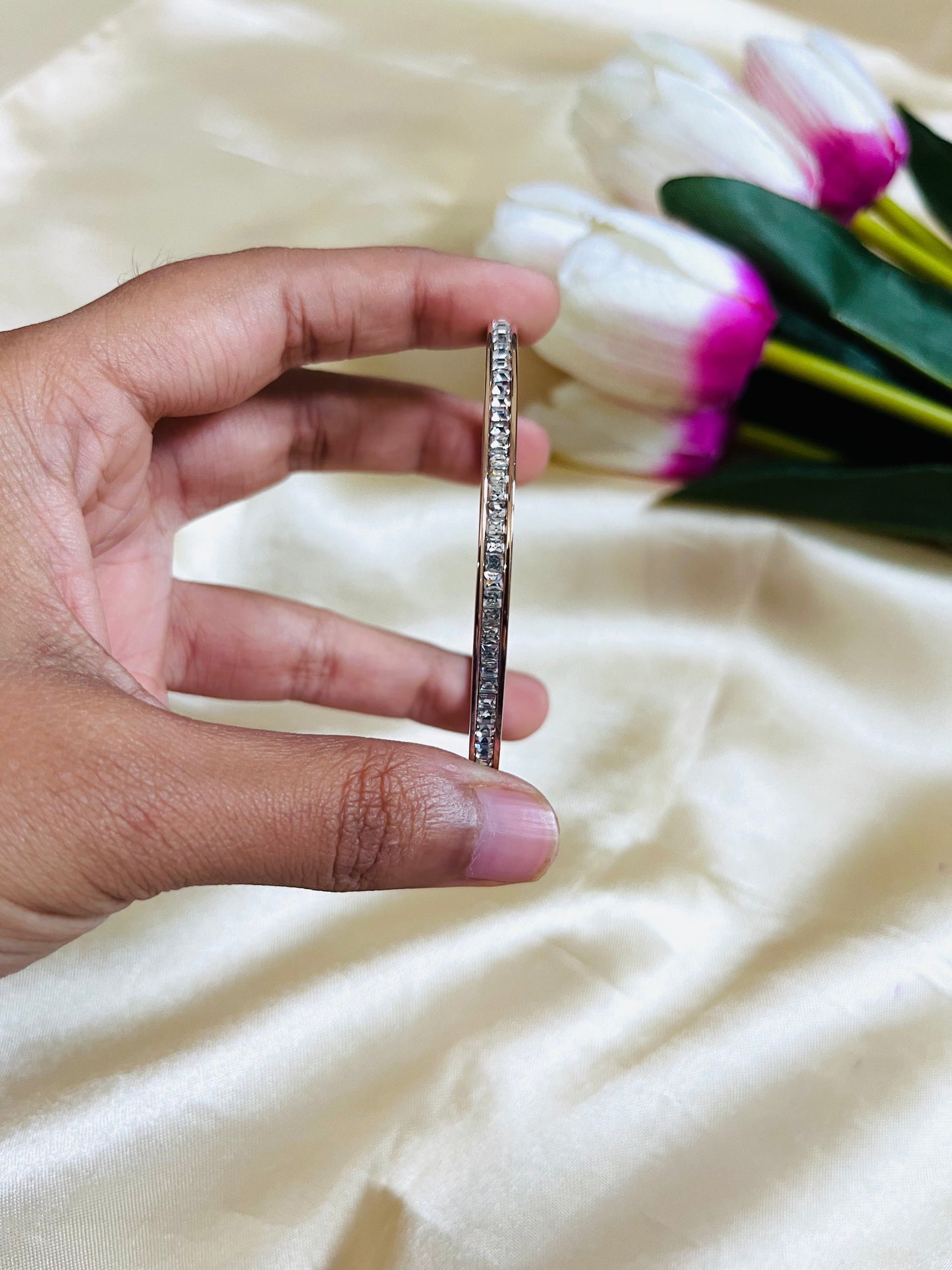 Anti-tarnish Crystal Bracelet (Rose Gold)