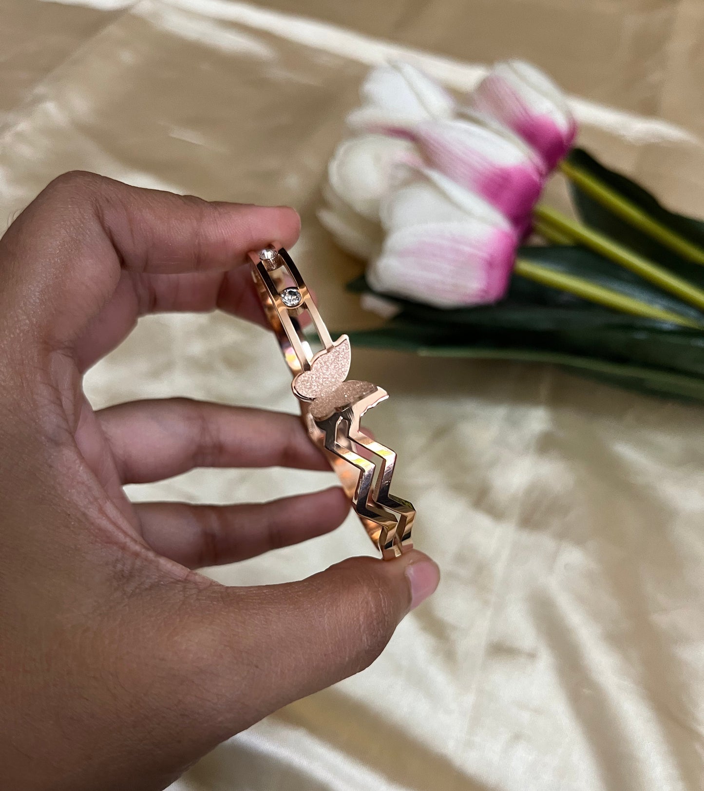 Anti-tarnish Butterfly Bracelet(Rose Gold)