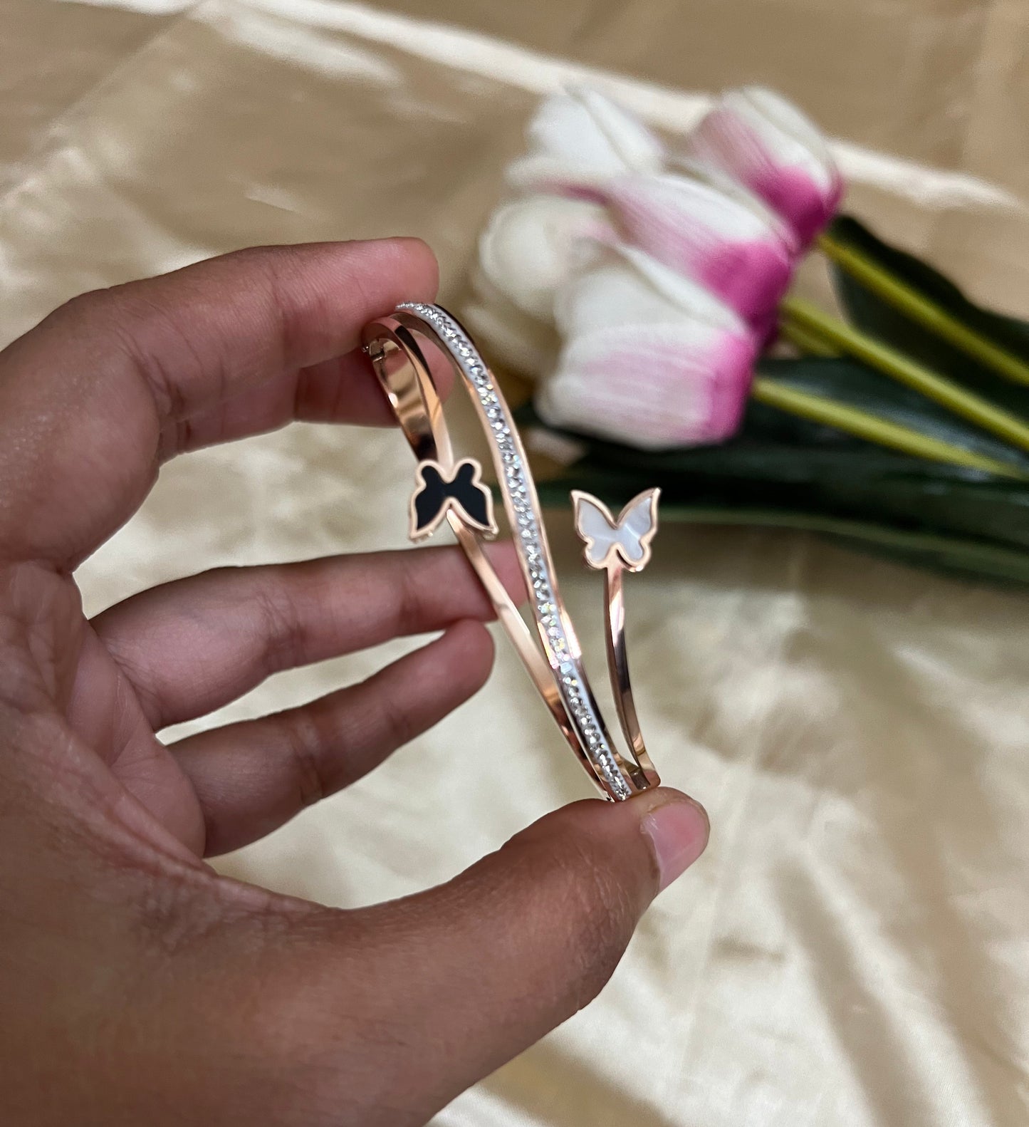 Anti-tarnish Butterfly Bracelet(Rose Gold)