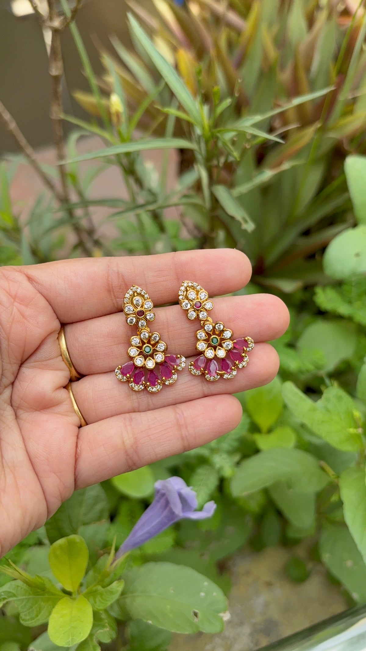 Kemp Floral Drop Earring