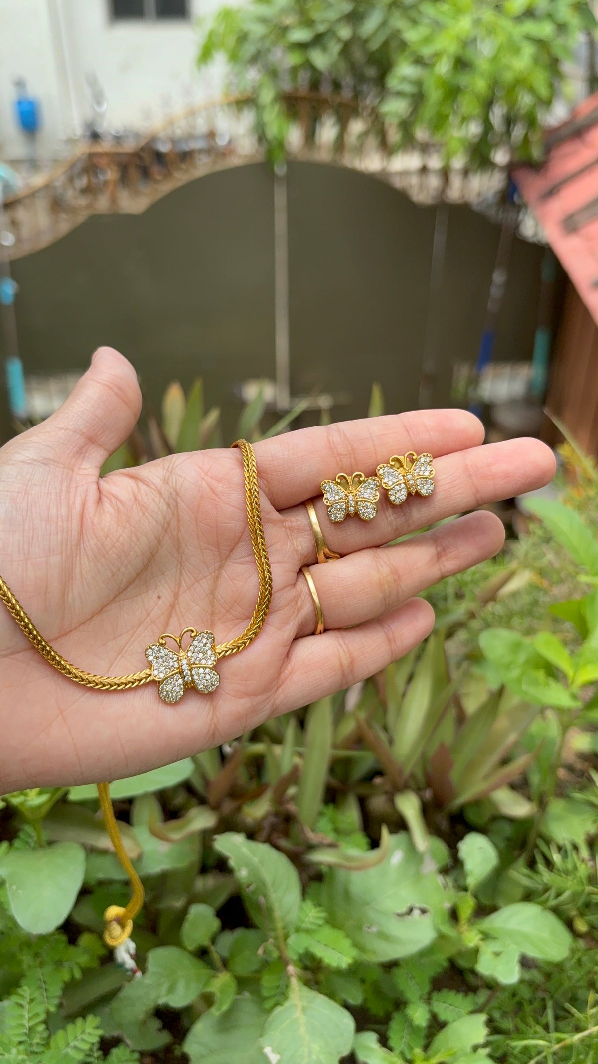 Butterfly Attigai neckpiece