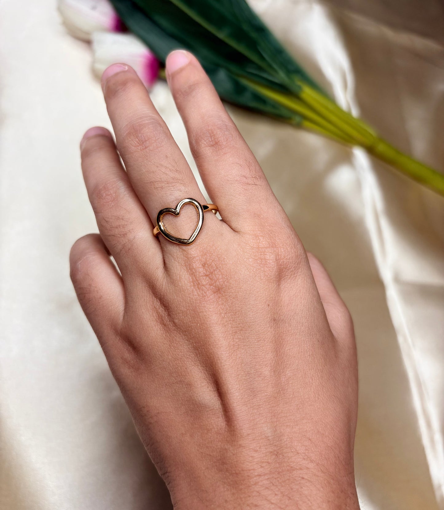 Golden Heart Ring(Adjustable Size)