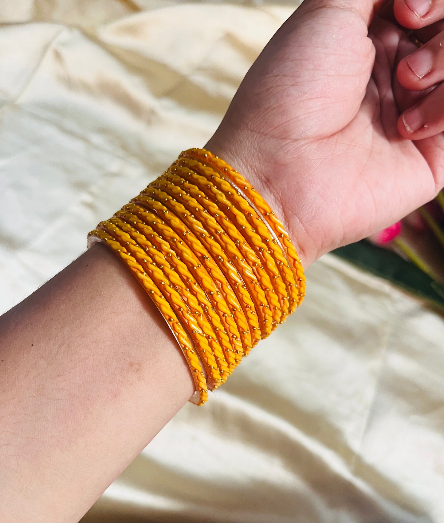 Premium tilted stone design Raindrop bangle(2.4)