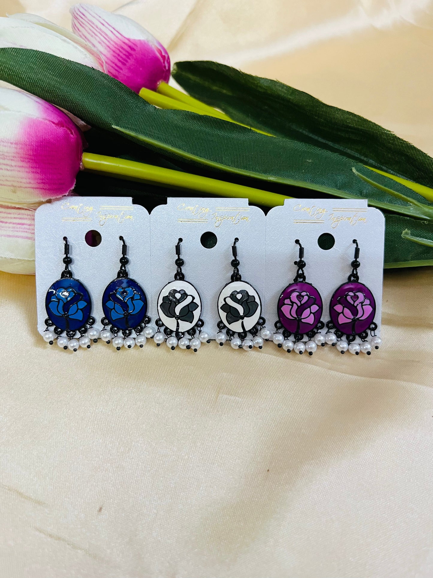 Meenakari Hook Earring