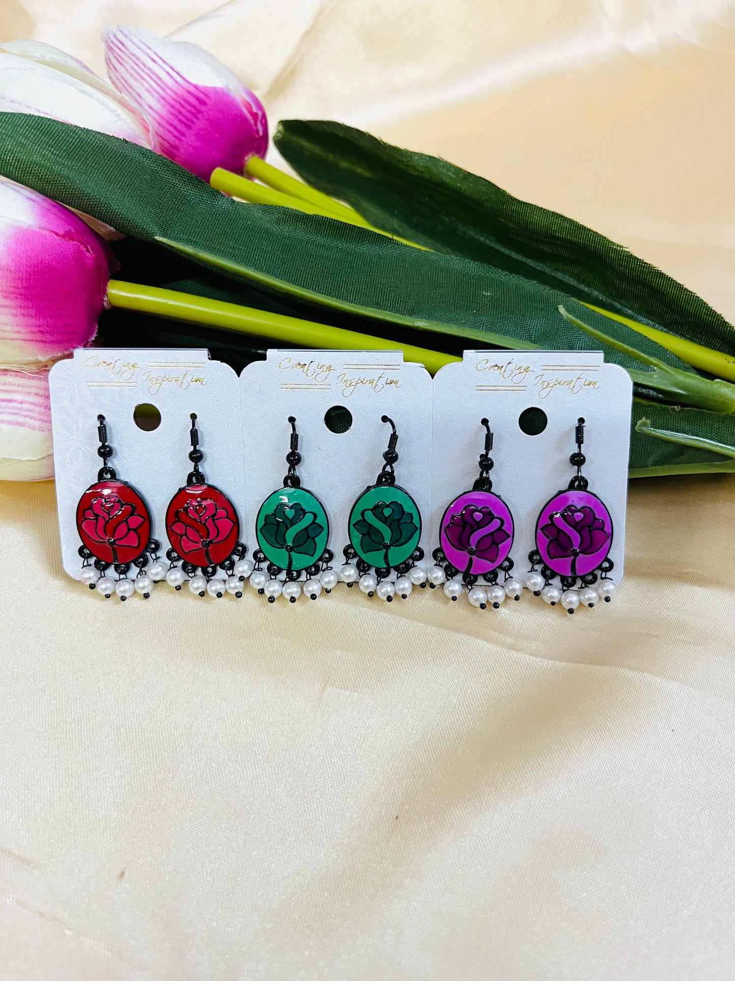 Meenakari Hook Earring