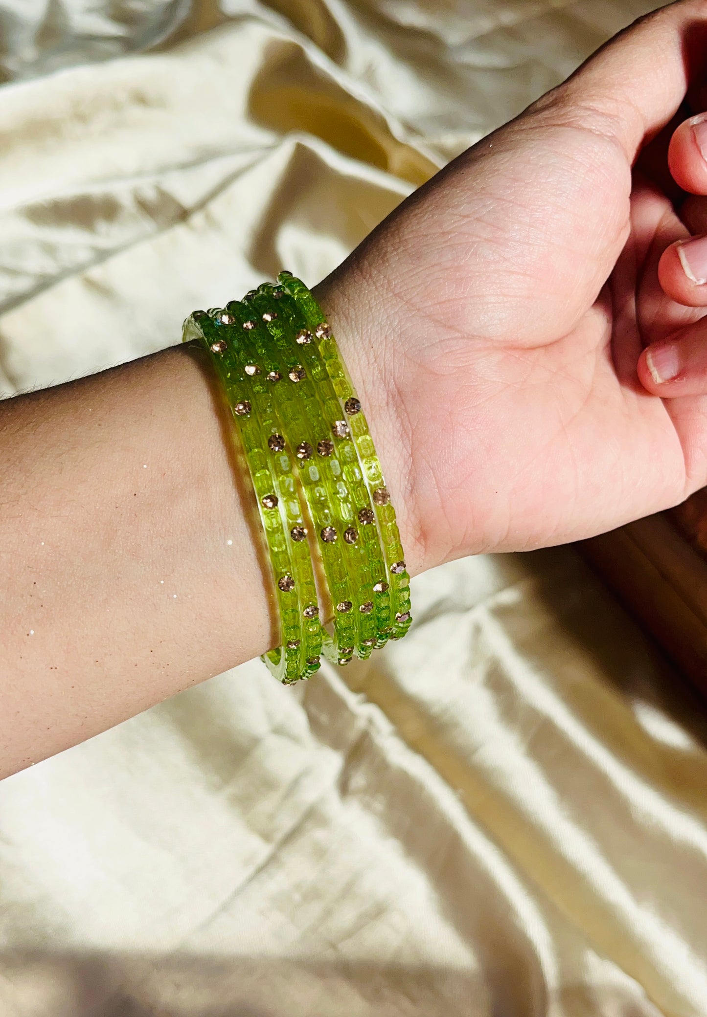 Crystal Cube Cut Bangle