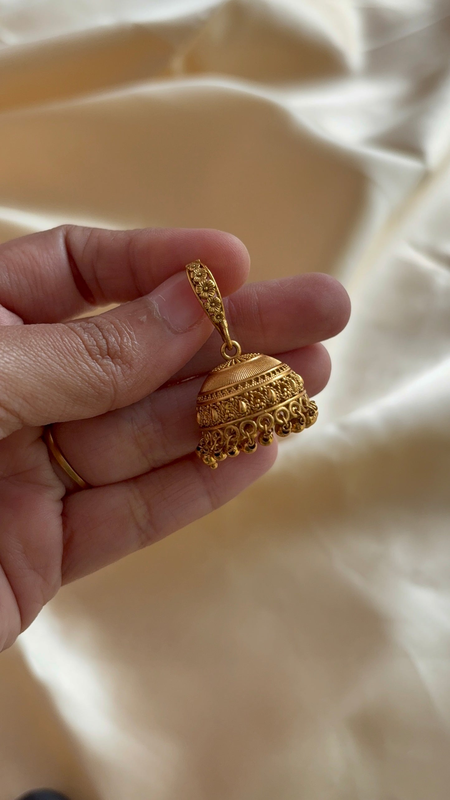 Real Gold inspired Hook Jhumka (Medium)