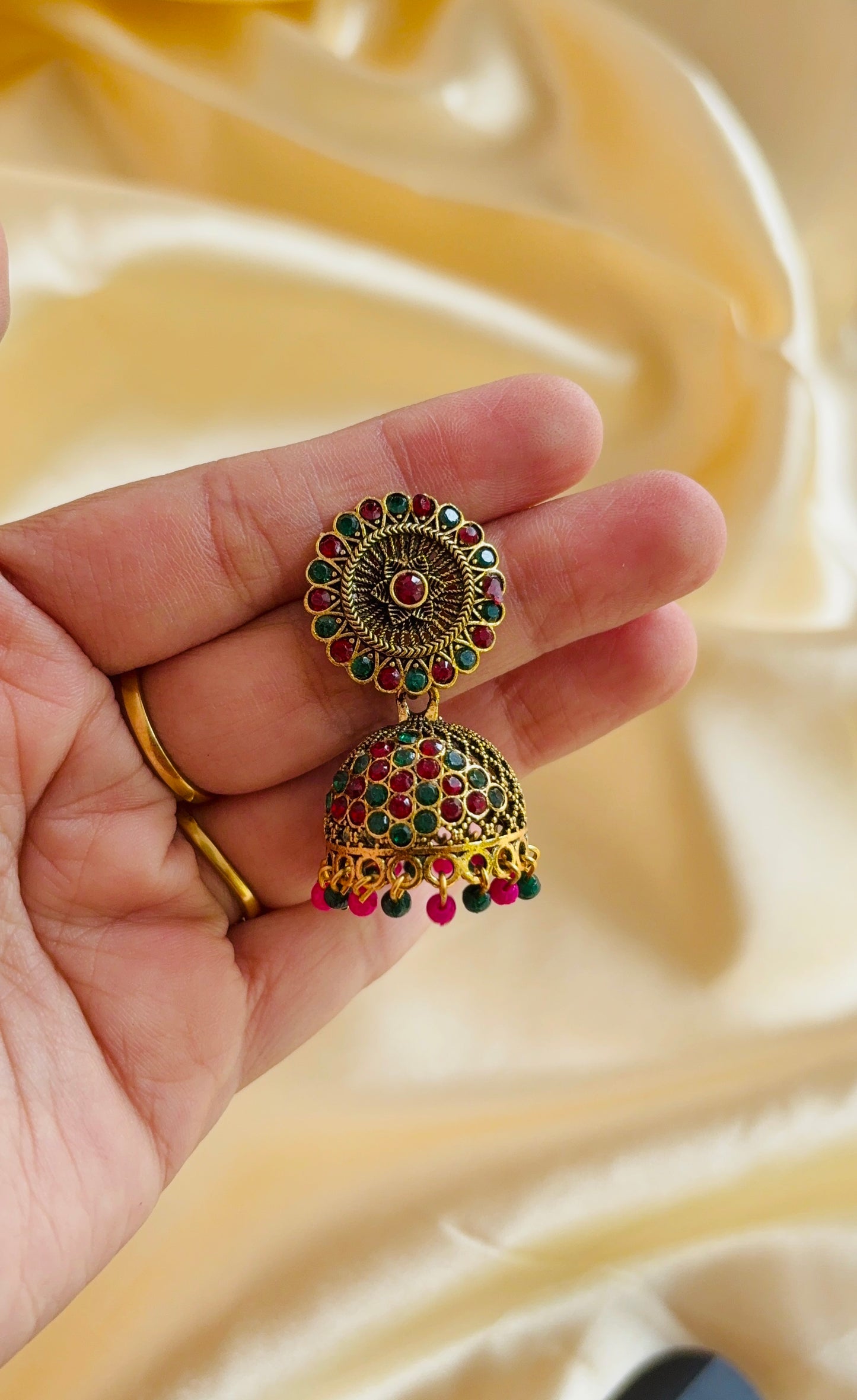 Multicolour Floral jhumka