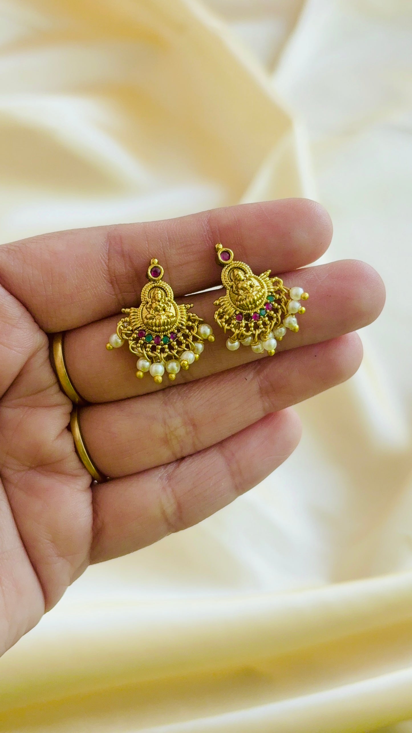 Gold inspired Lakshmi Stud