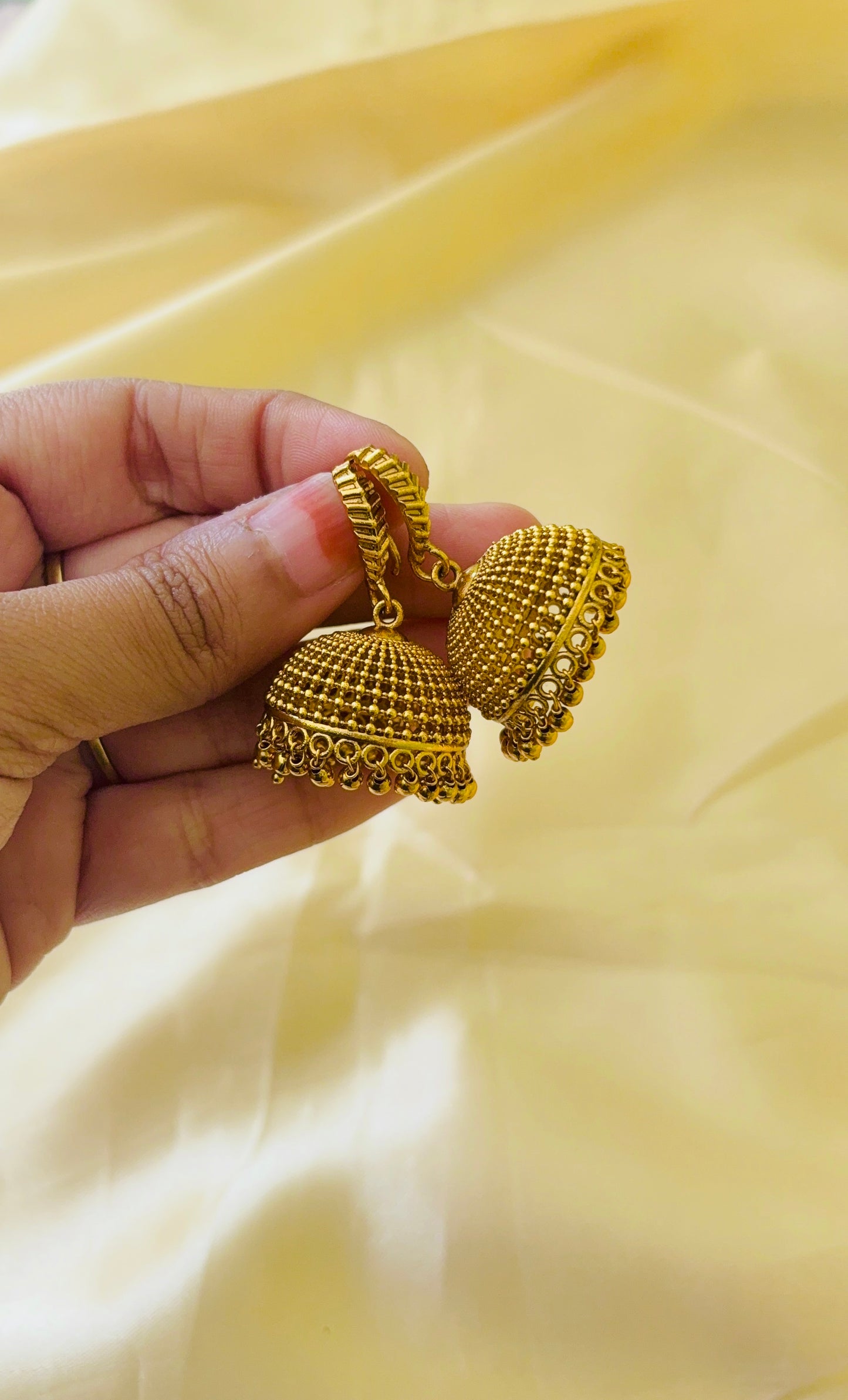 Real gold inspired Hook Jhumka