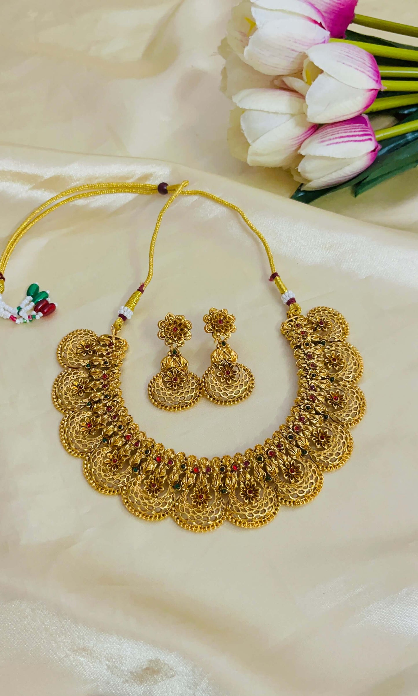 Regal Blossom Necklace Set