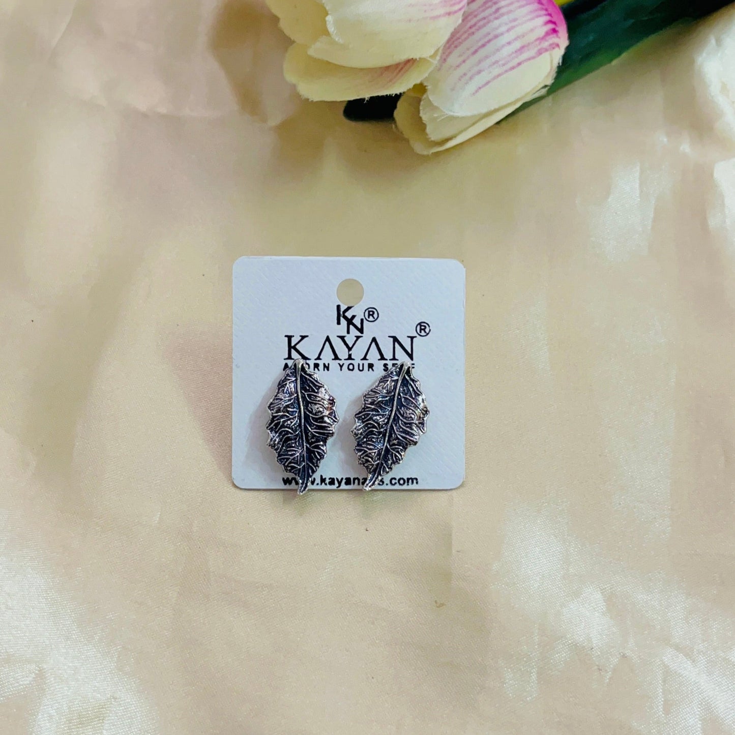 Premium Oxidised Silver lookalike Stud