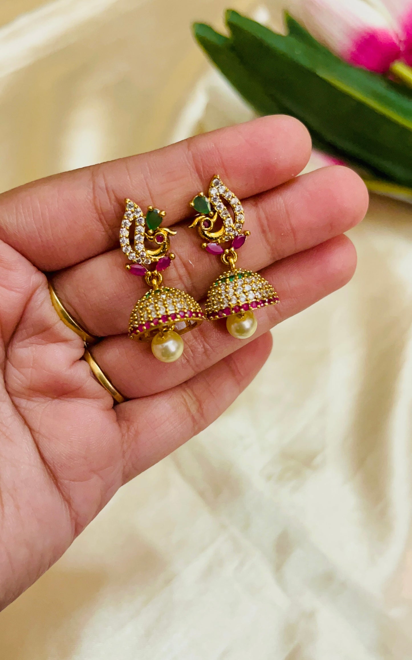 AD Peacock style Jhumka