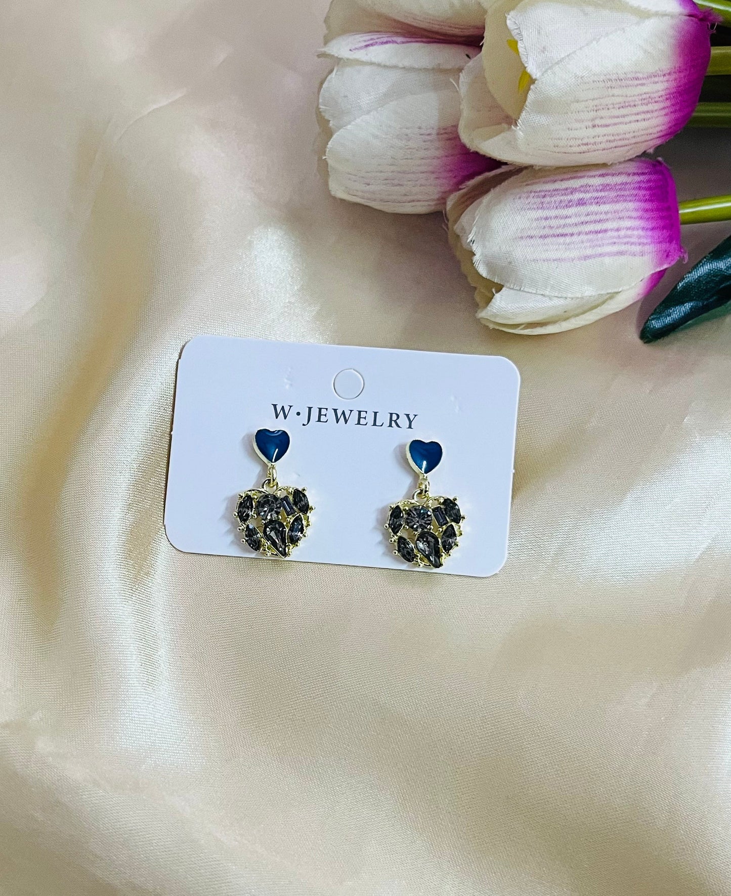 Rhinstone Heart Earring