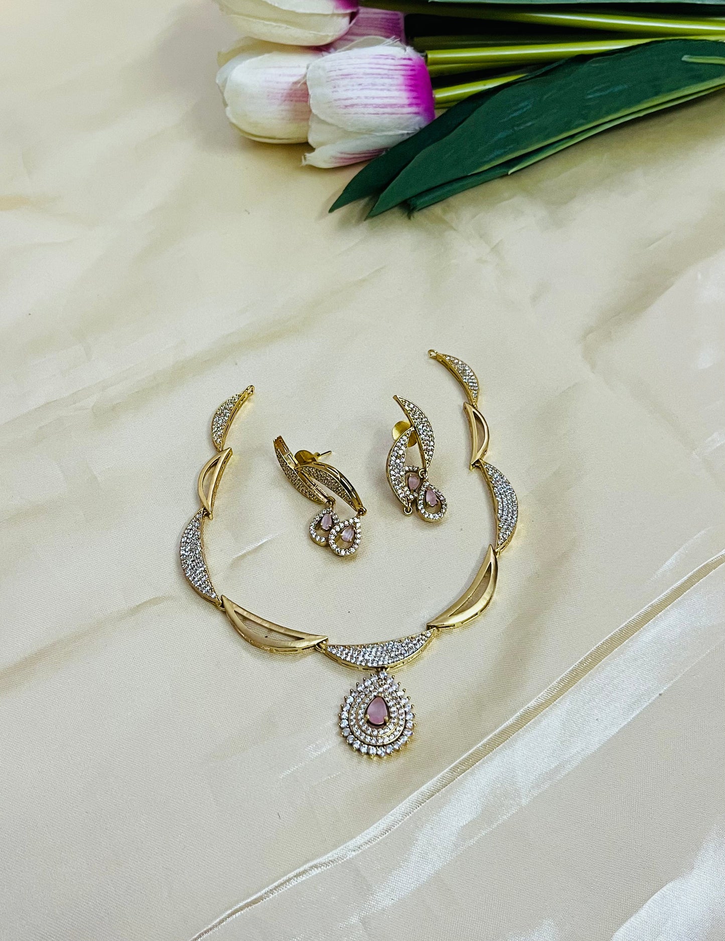 Partywear AD Neckpiece set