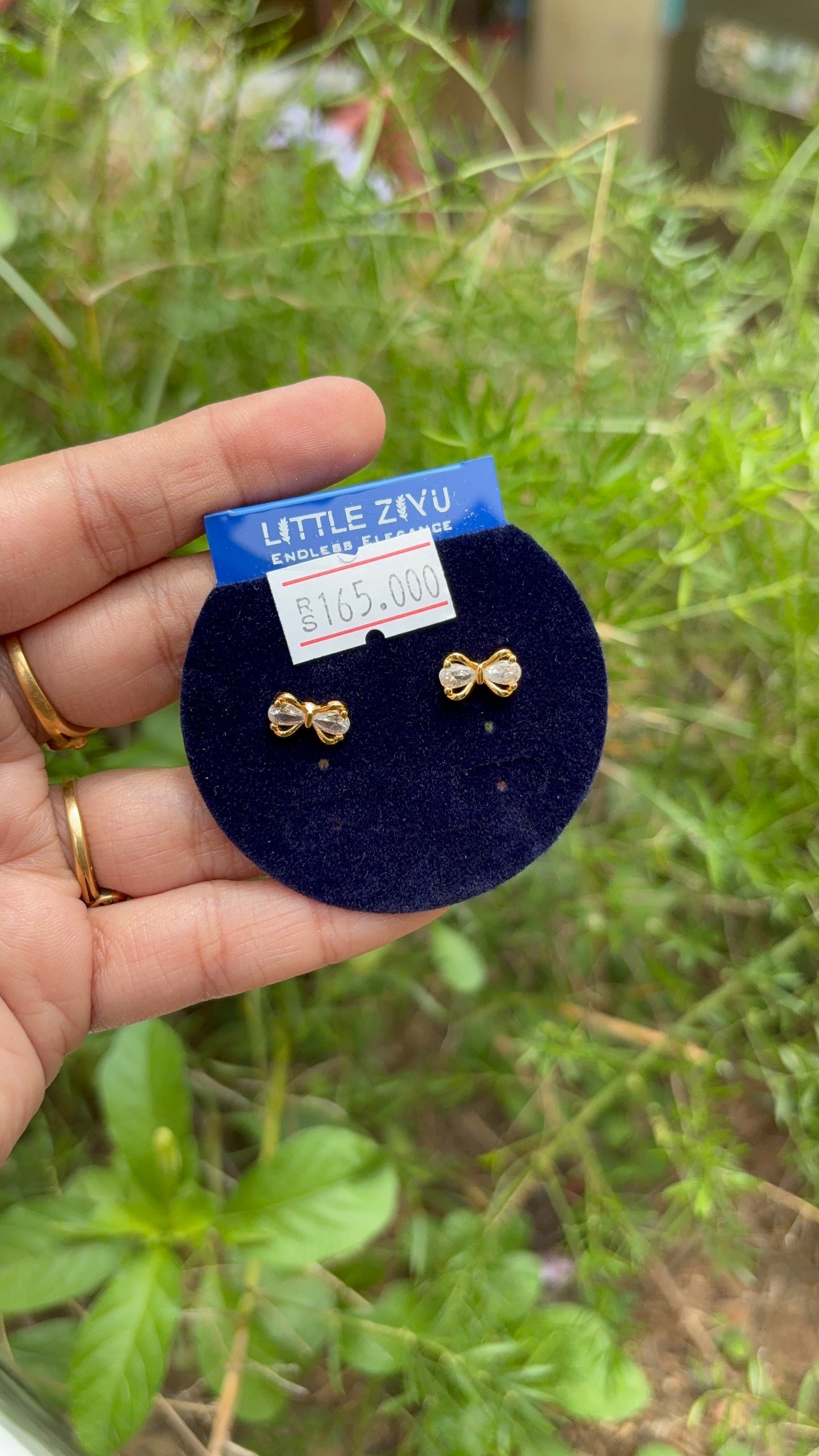Antitarnish Bow style Baby stud