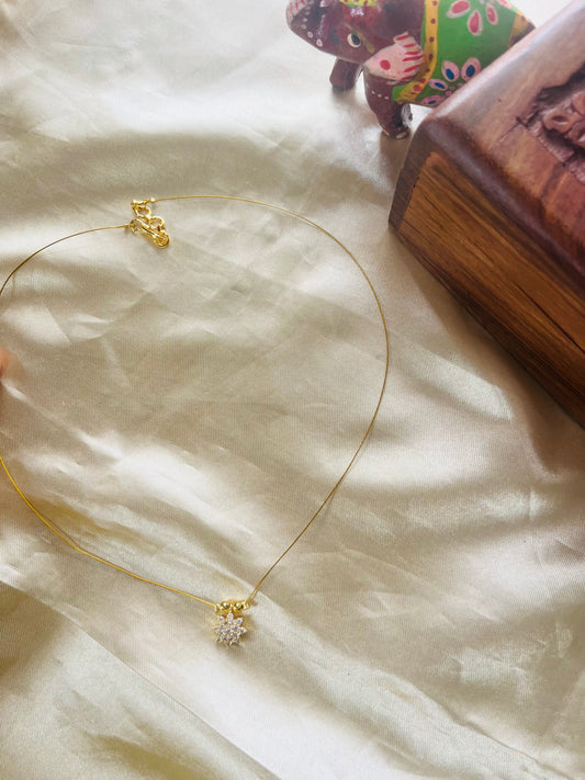 AD floral invisible necklace