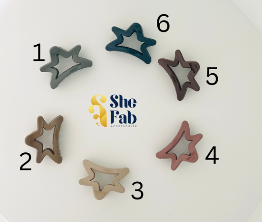 Star Shaped Korean Style Clutcher(Matte&Glossy)