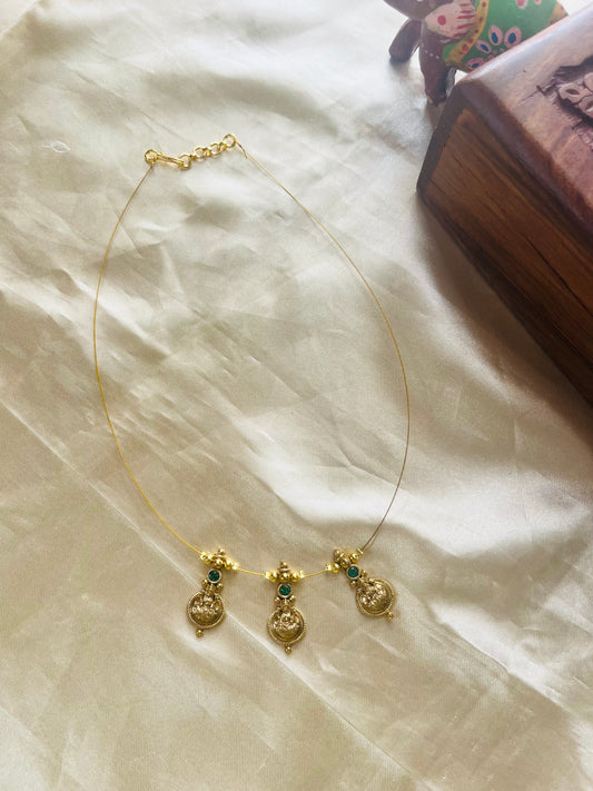 Lakshmi coin invisible necklace