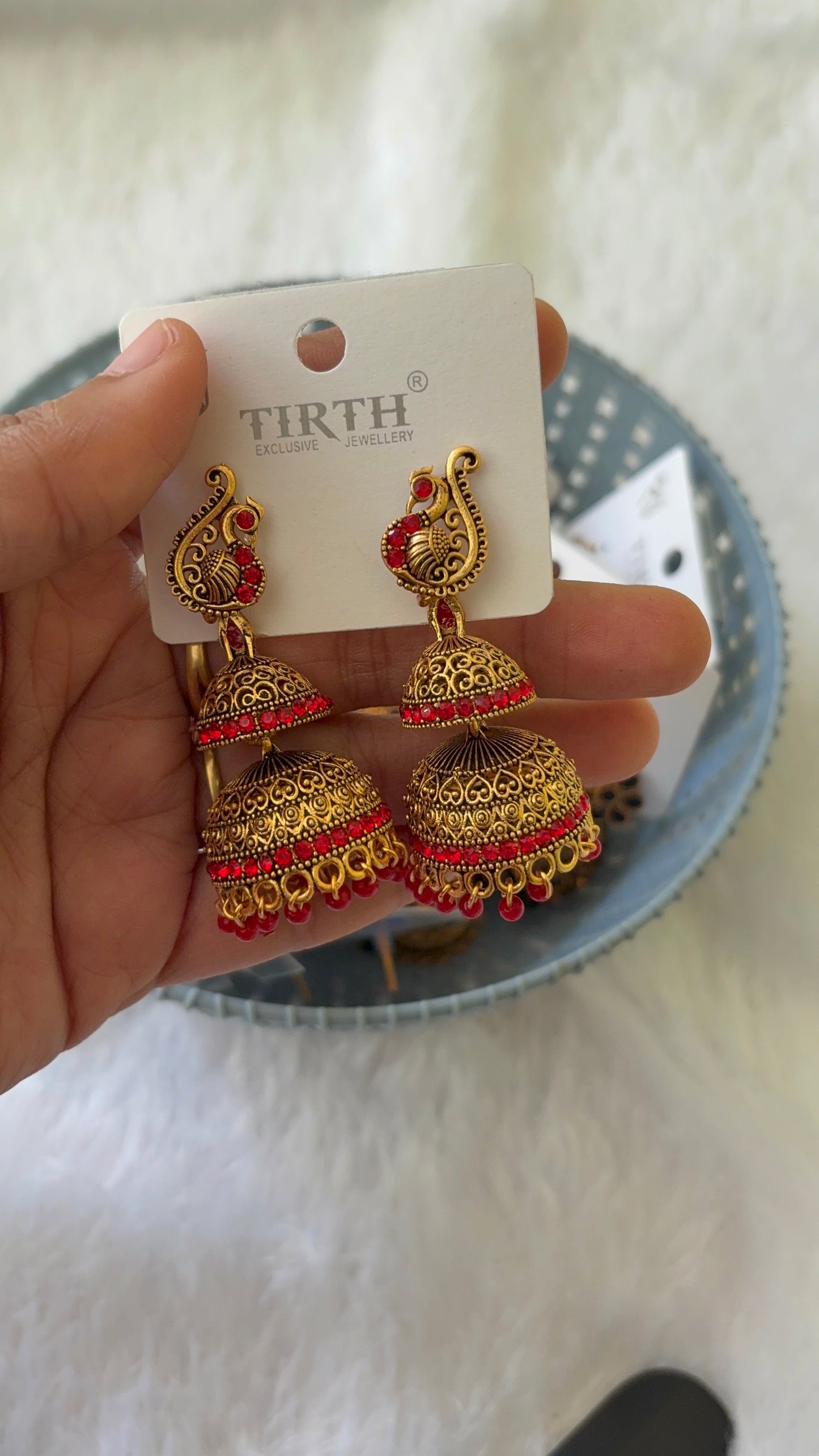 Peacock Layered Jhumka