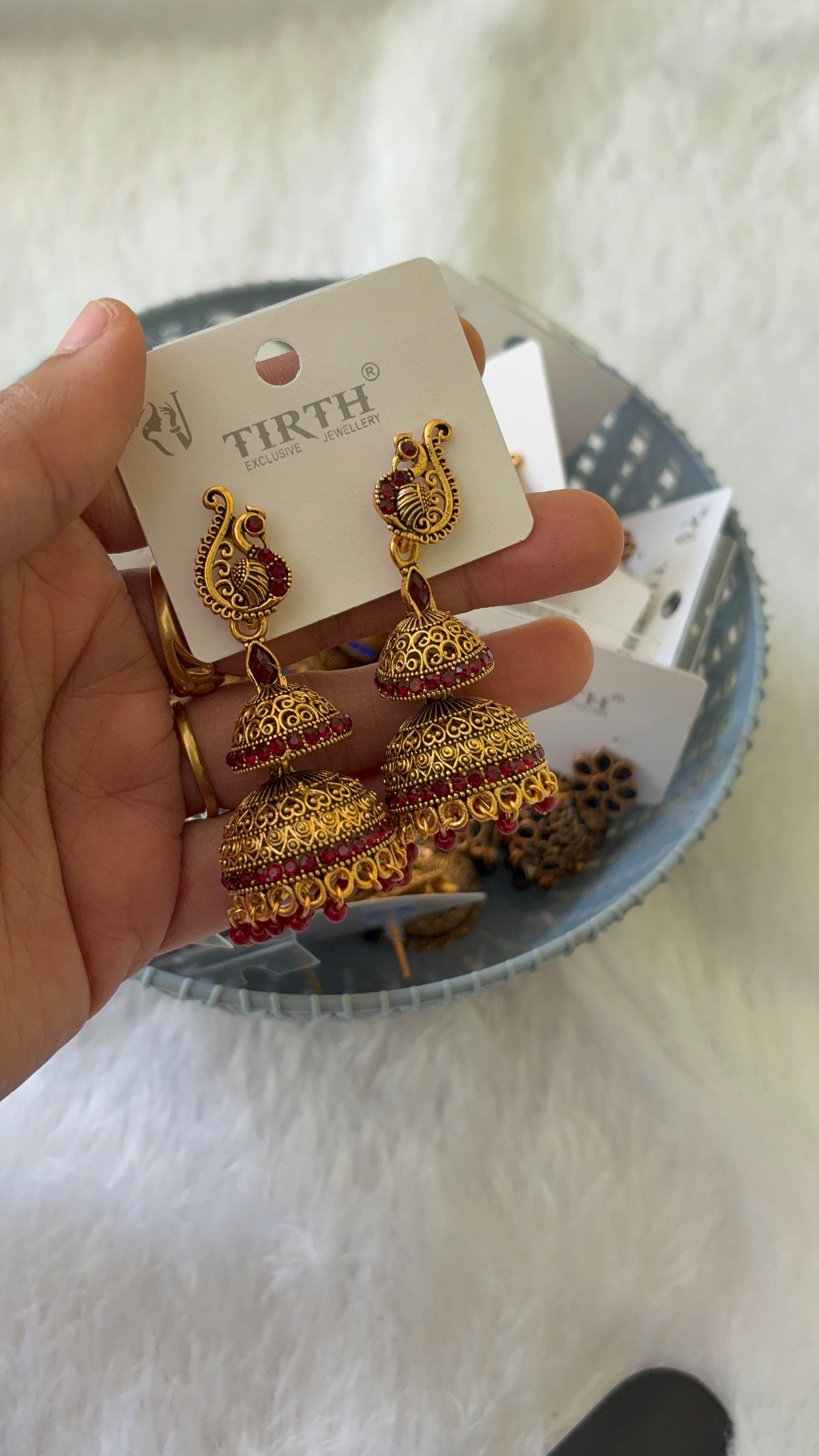 Peacock Layered Jhumka