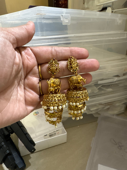 Pichawai layered Jhumka