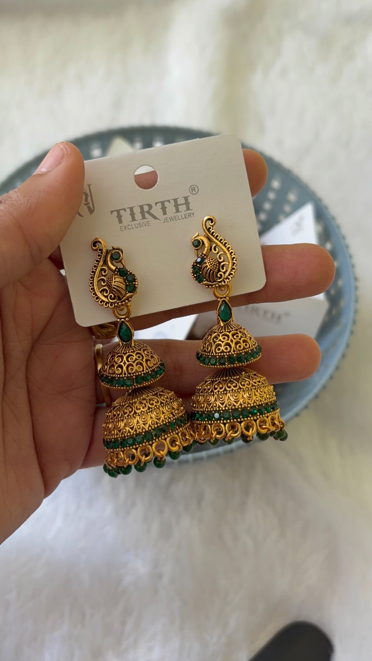 Peacock Layered Jhumka