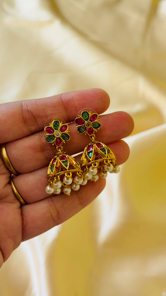 Kemp Floral Jhumka