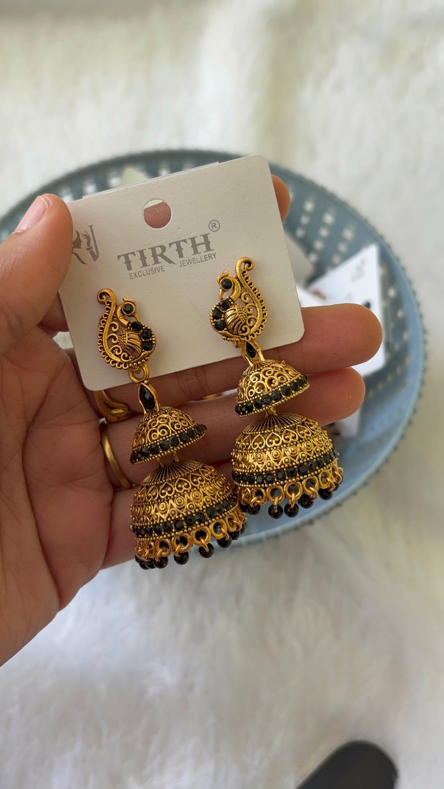 Peacock Layered Jhumka