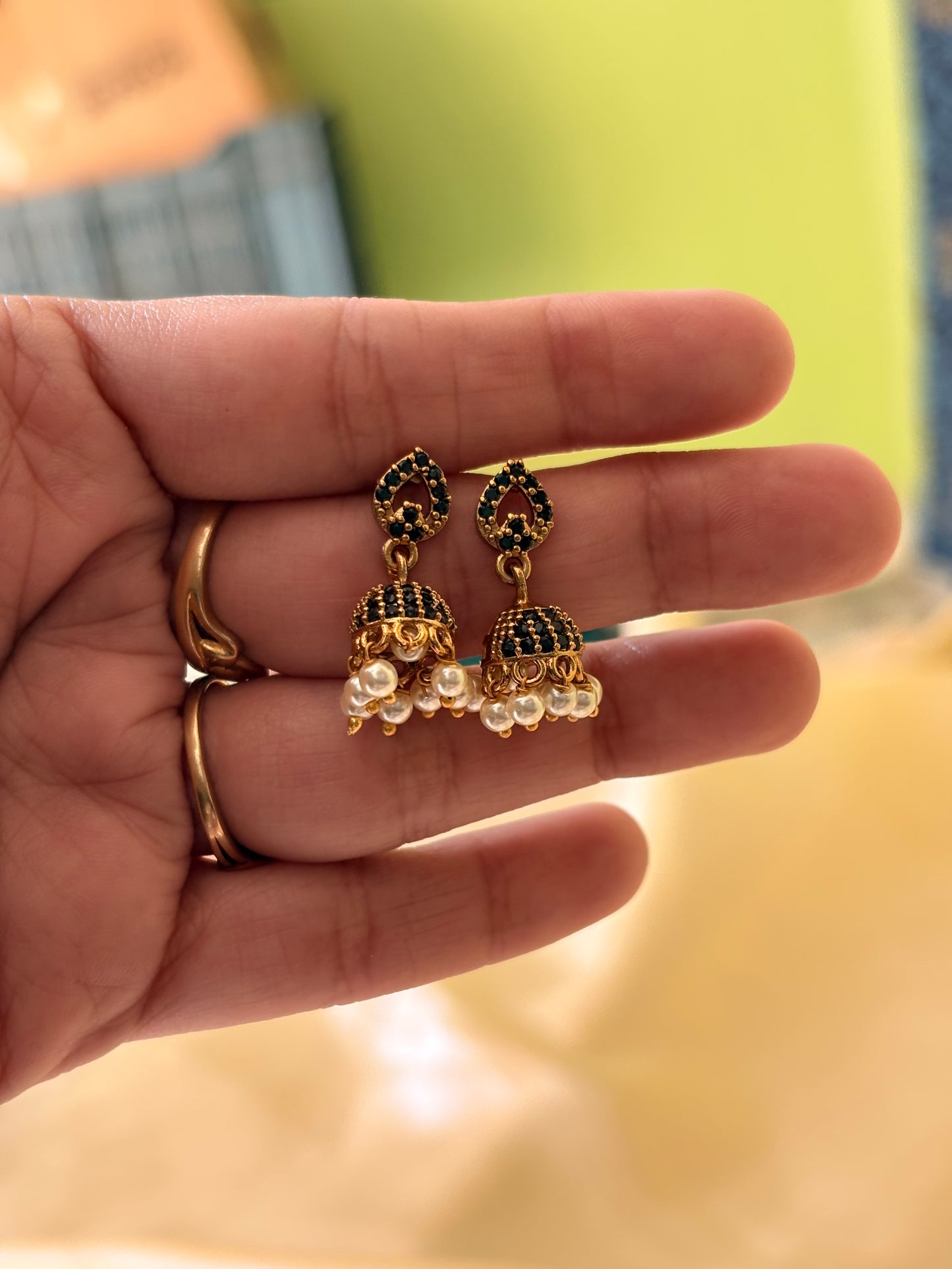 Micro AD stone baby jhumka