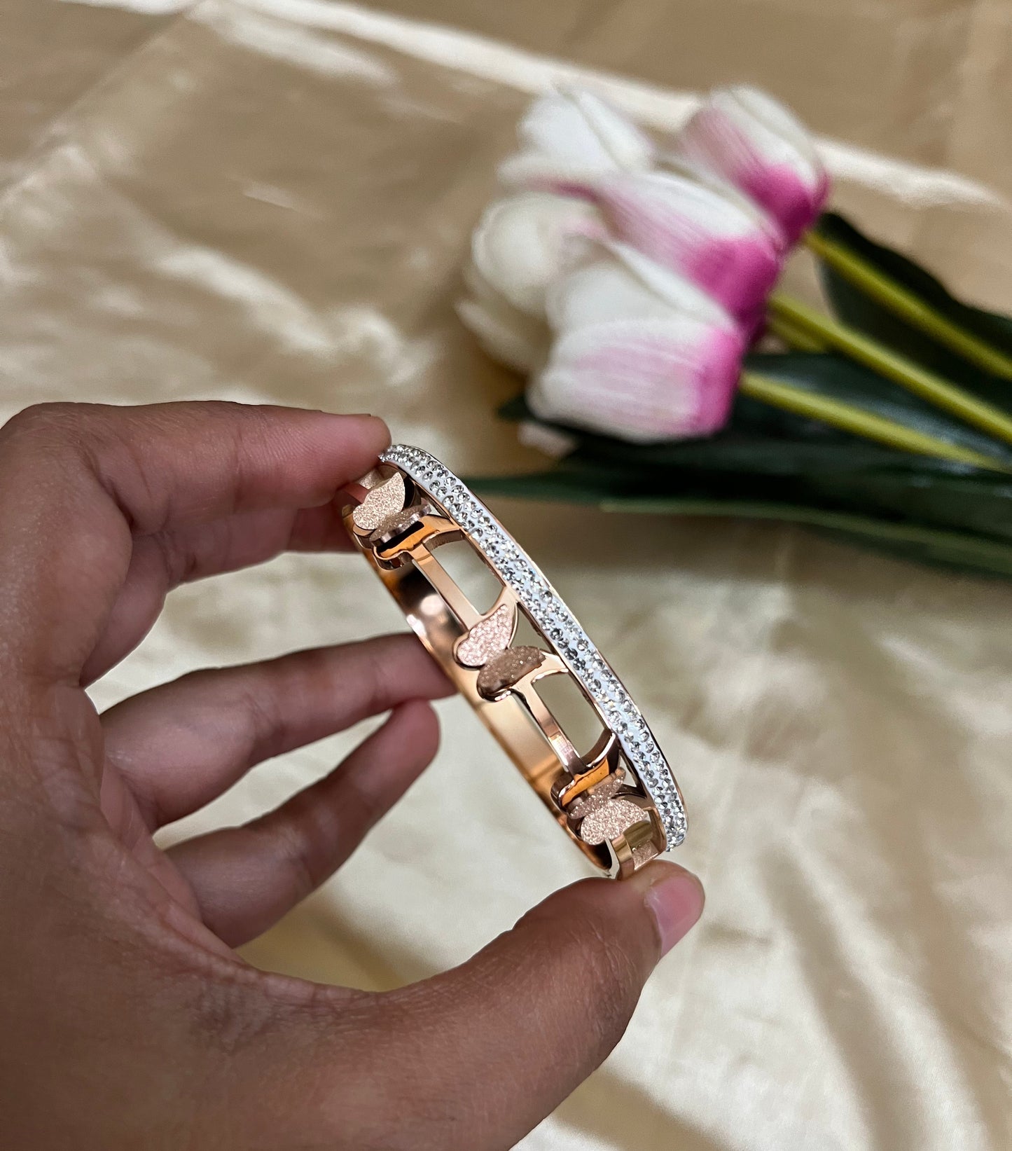 Anti-tarnish Butterfly Bracelet(Rose Gold)