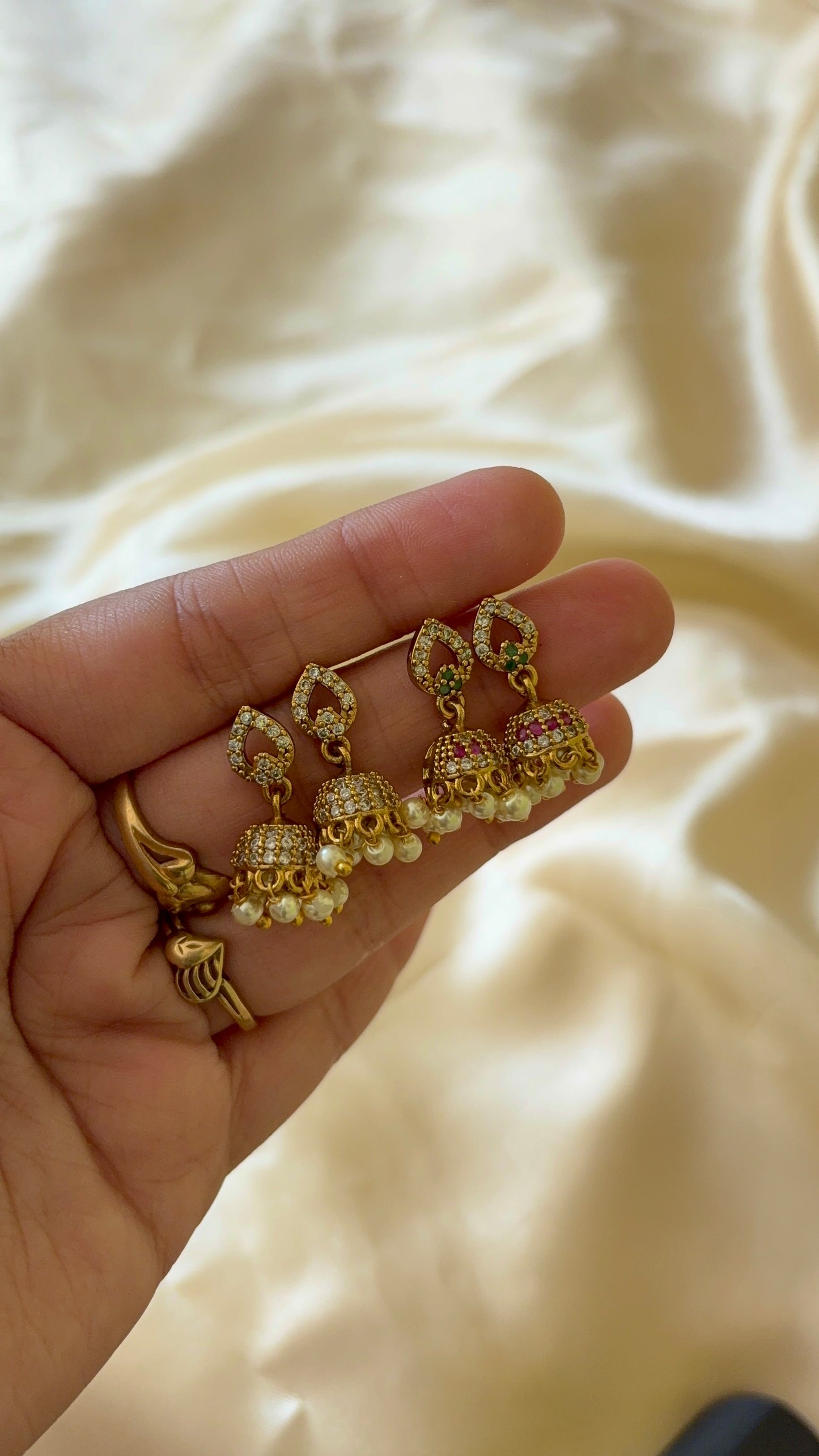 Micro AD stone baby jhumka