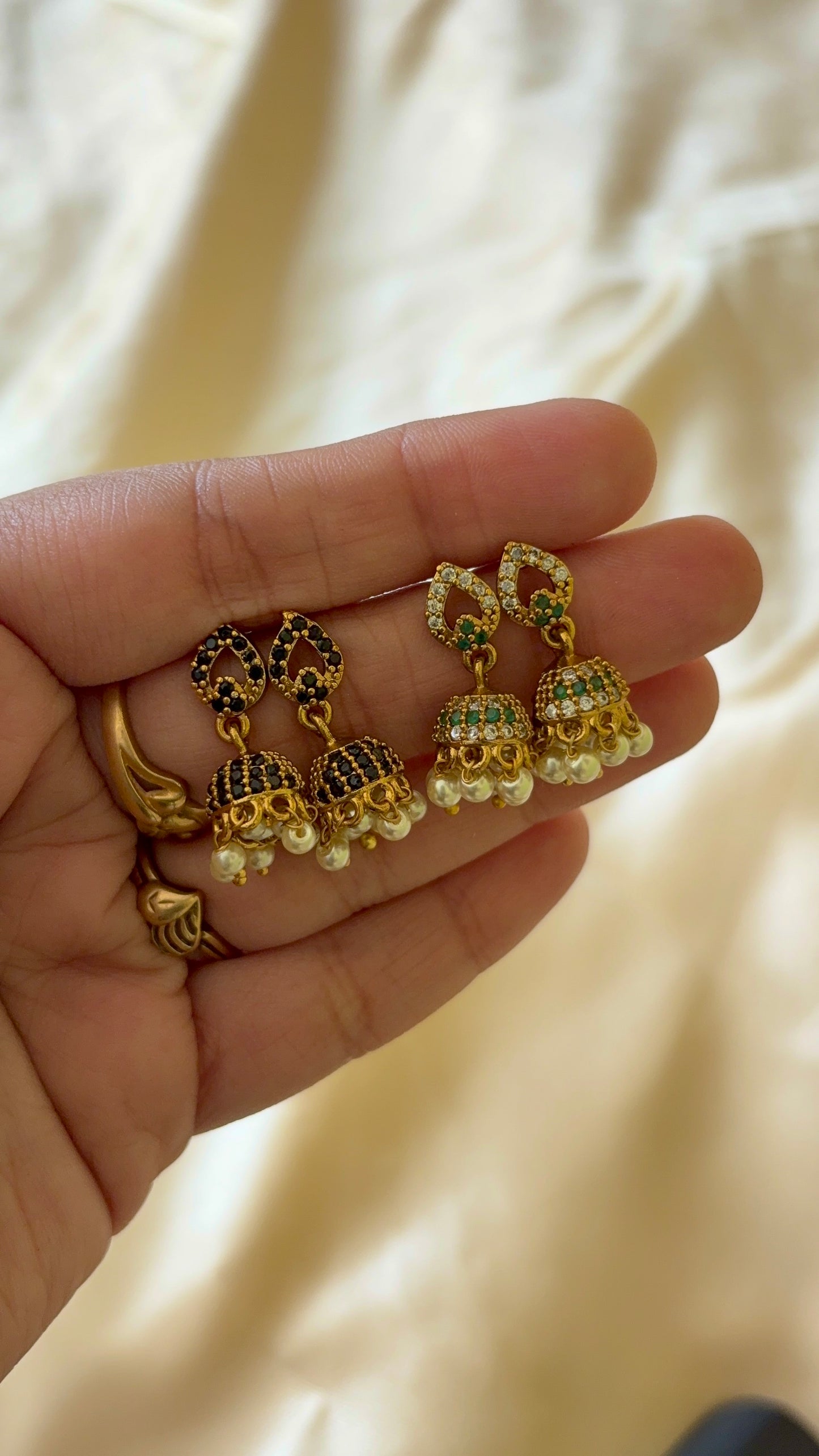 Micro AD stone baby jhumka