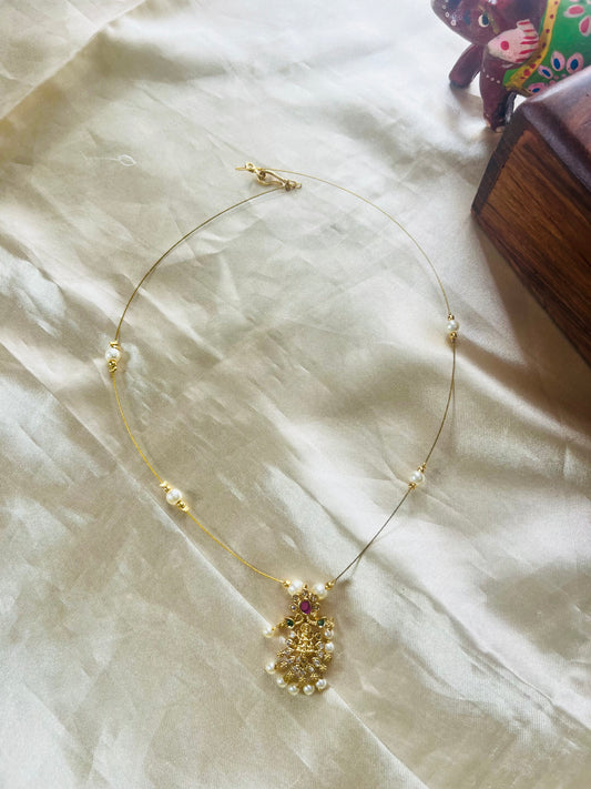 Lakshmi pendant invisible necklace