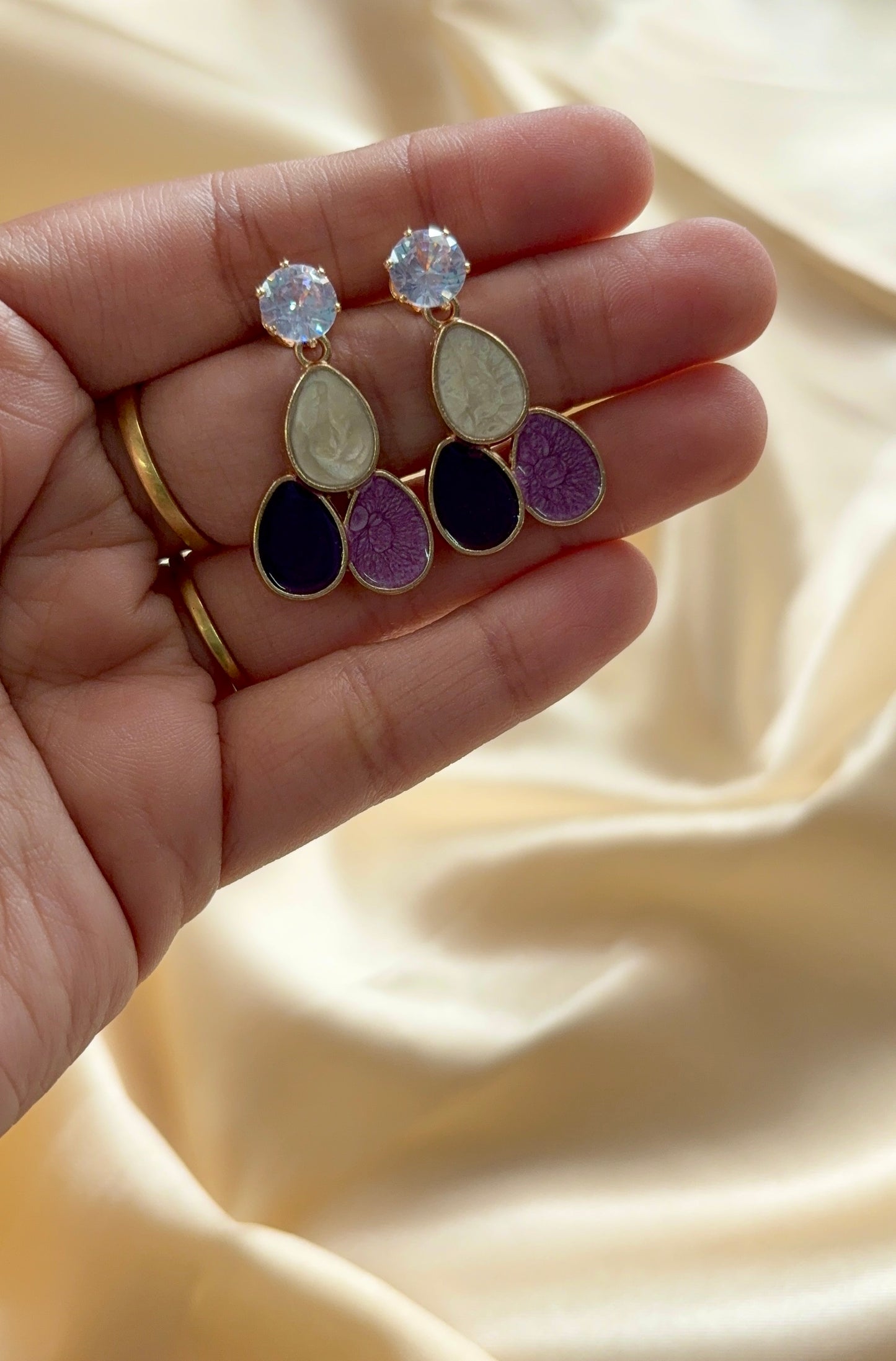 Enamel painted fashion Stud earring