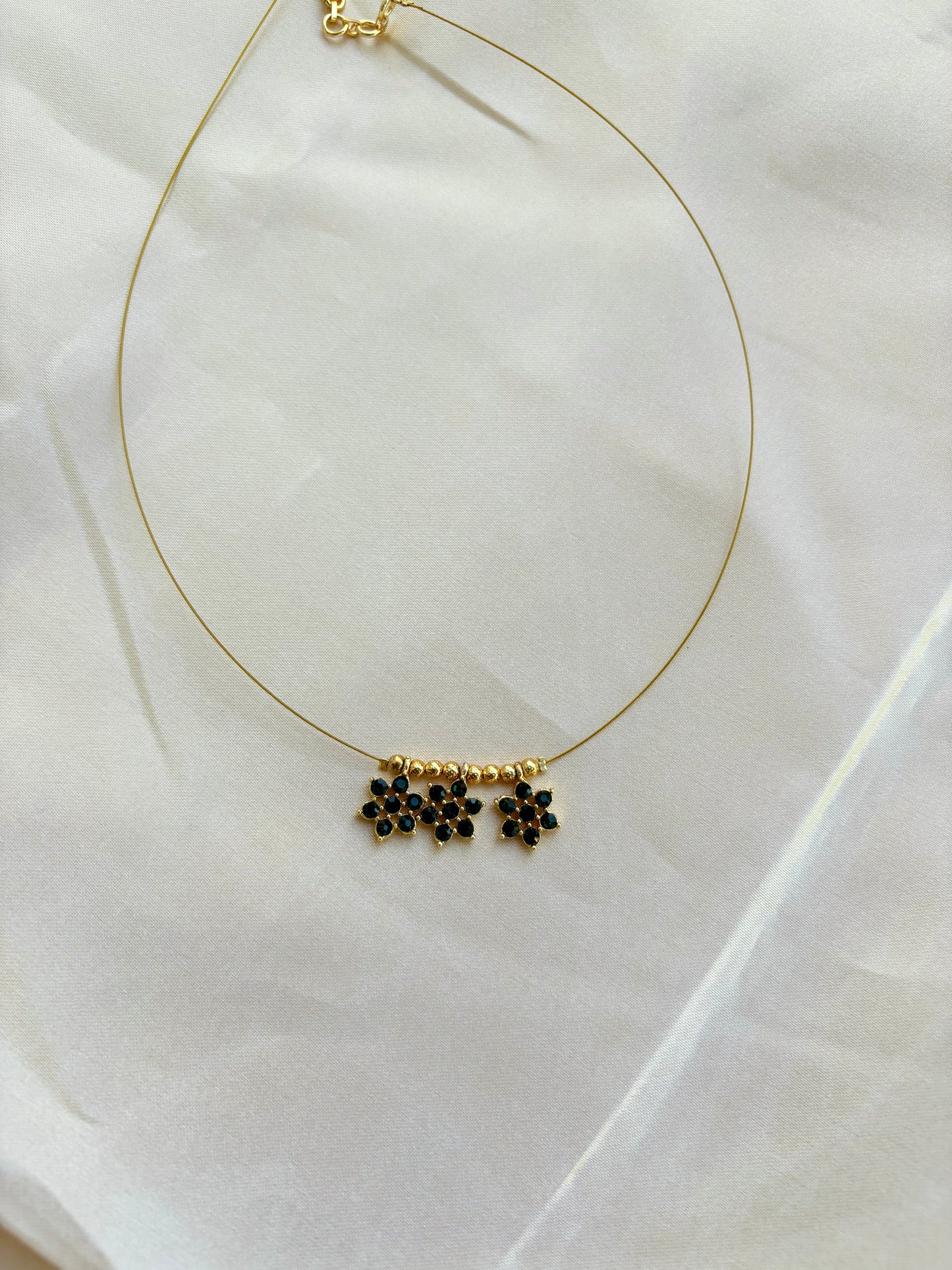7 stone start pendent invisible necklace