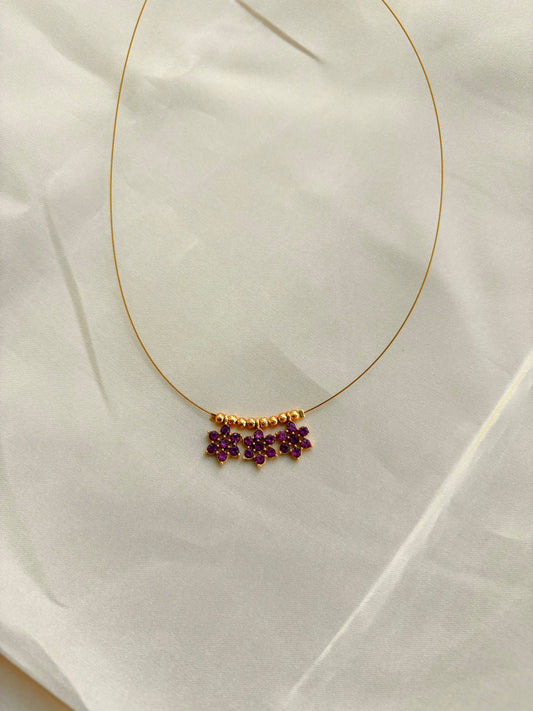 7 stone start pendent invisible necklace