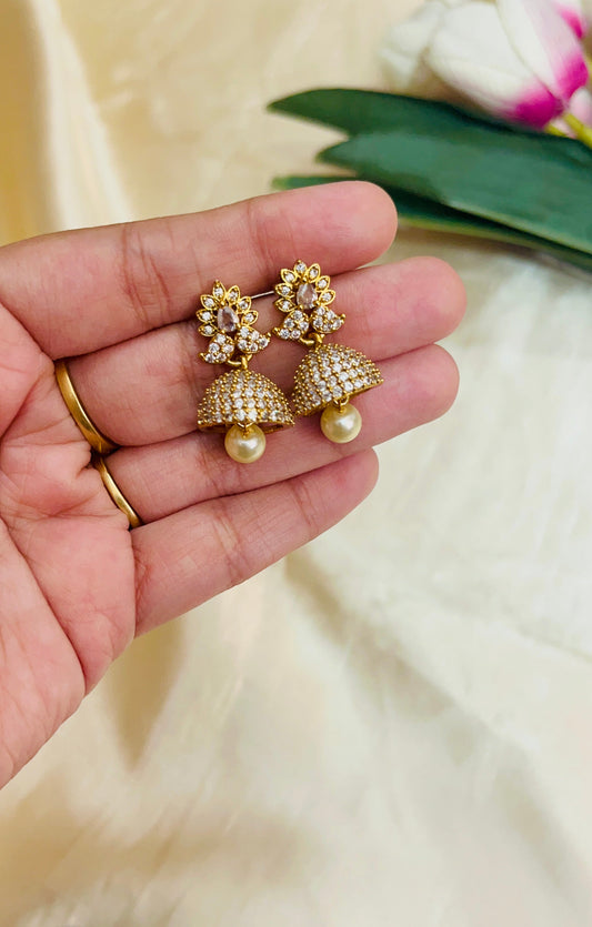 Antique Pearl Drop Baby Jhumka