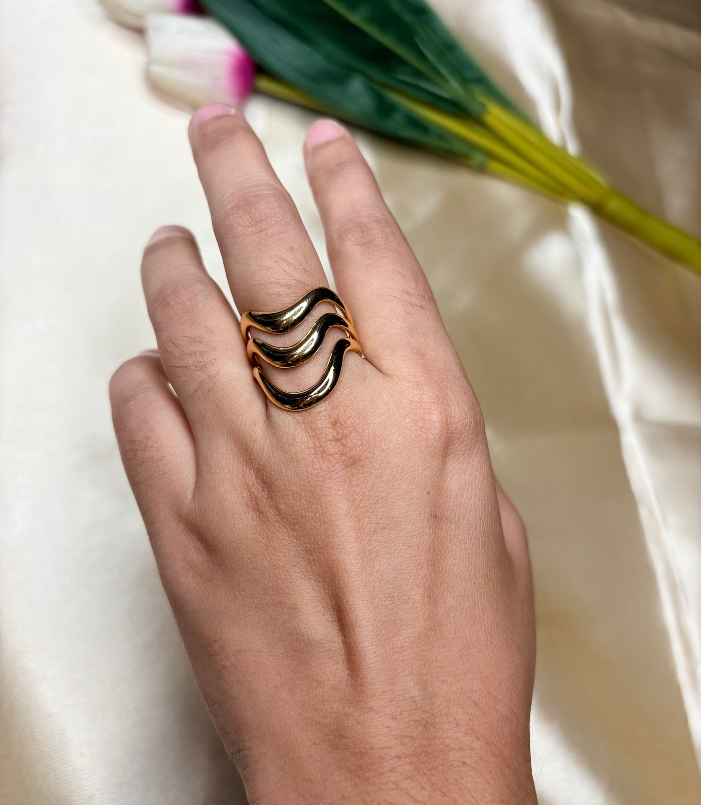 Layered Statement Ring(Adjustable Size)