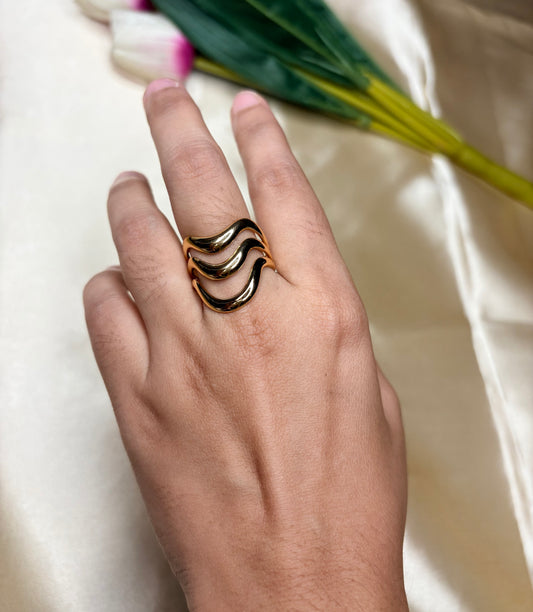 Layered Statement Ring(Adjustable Size)