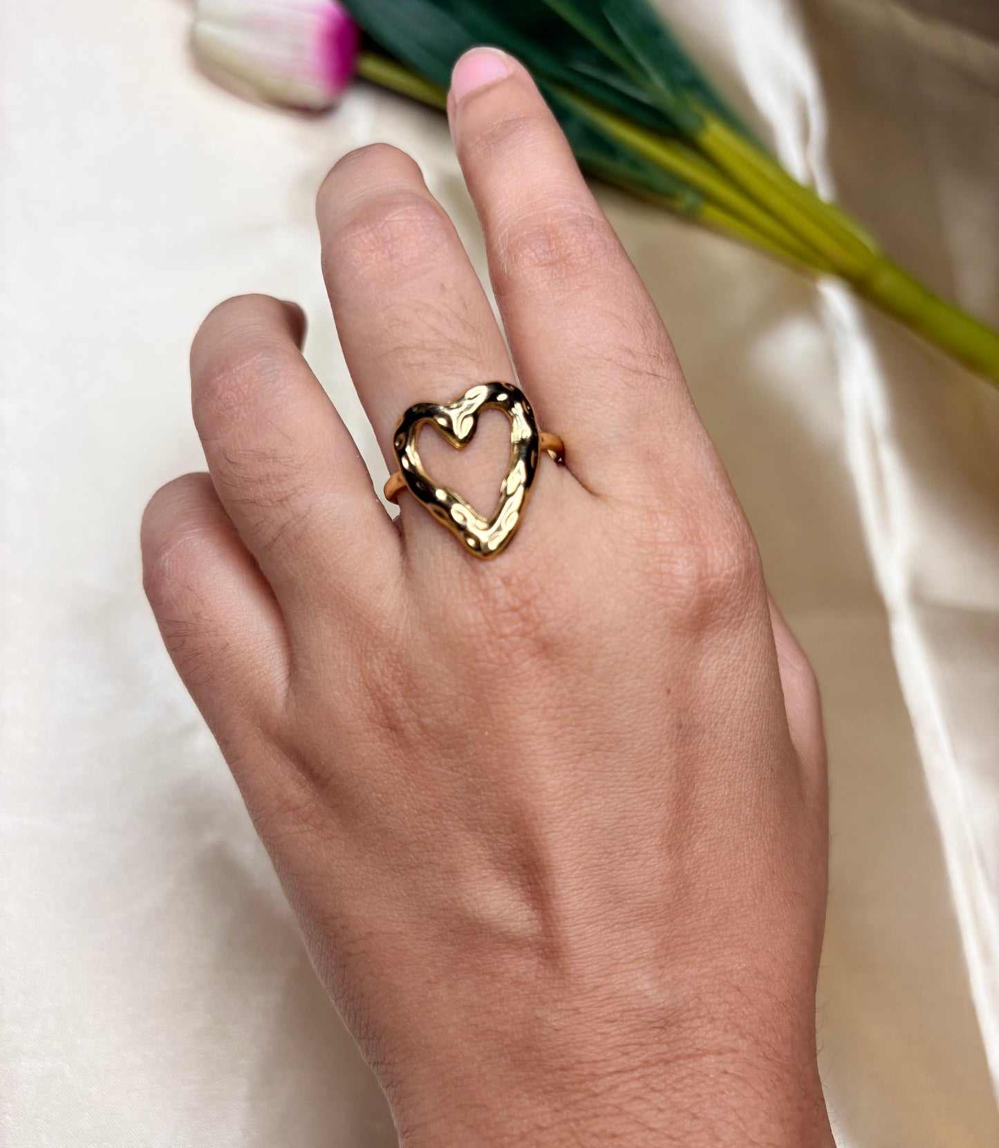 Open Heart Ring(Adjustable Size)