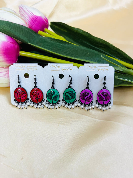Meenakari Hook Earring