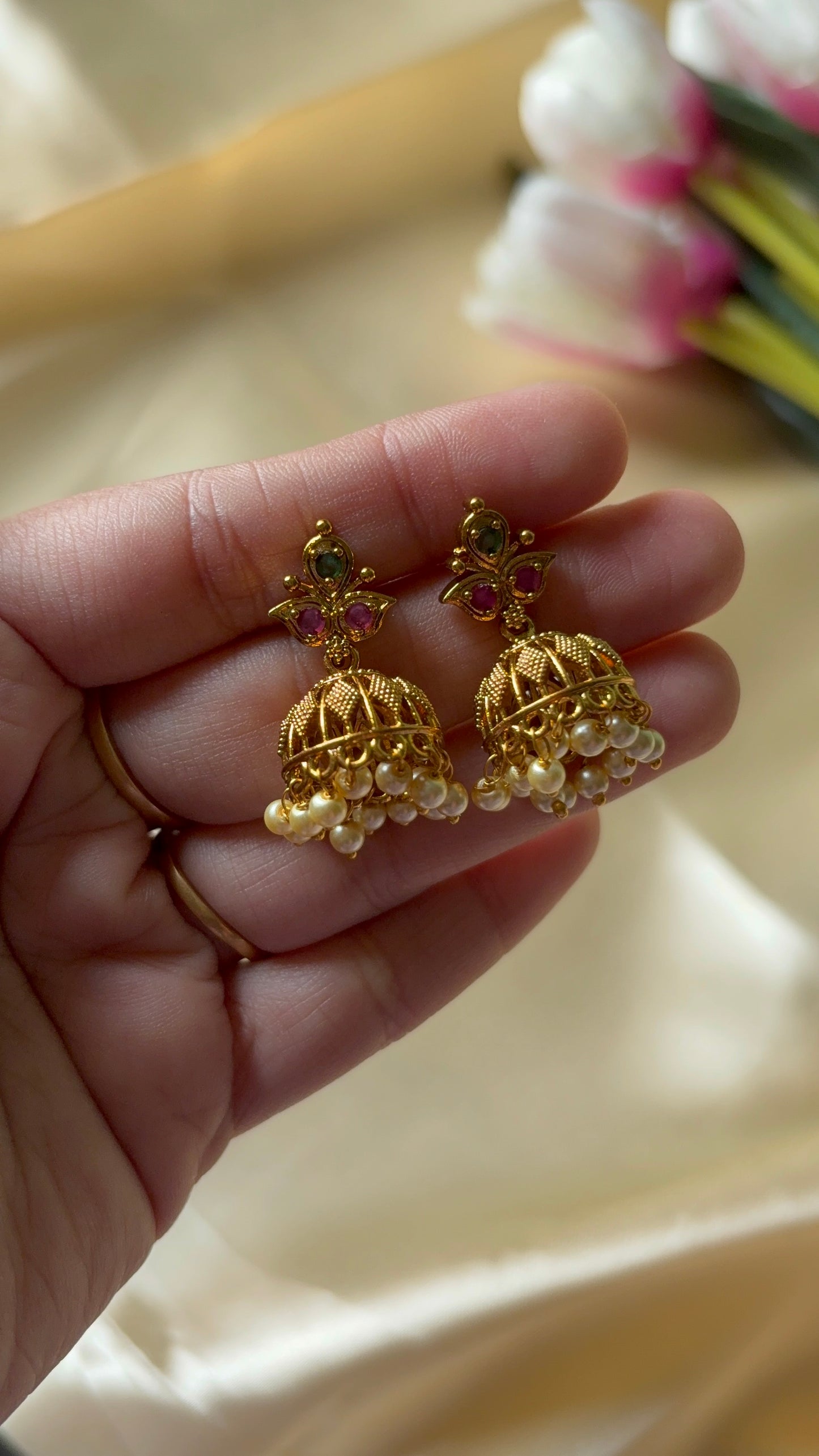 Lightweight Real Gold inspired Jhumka