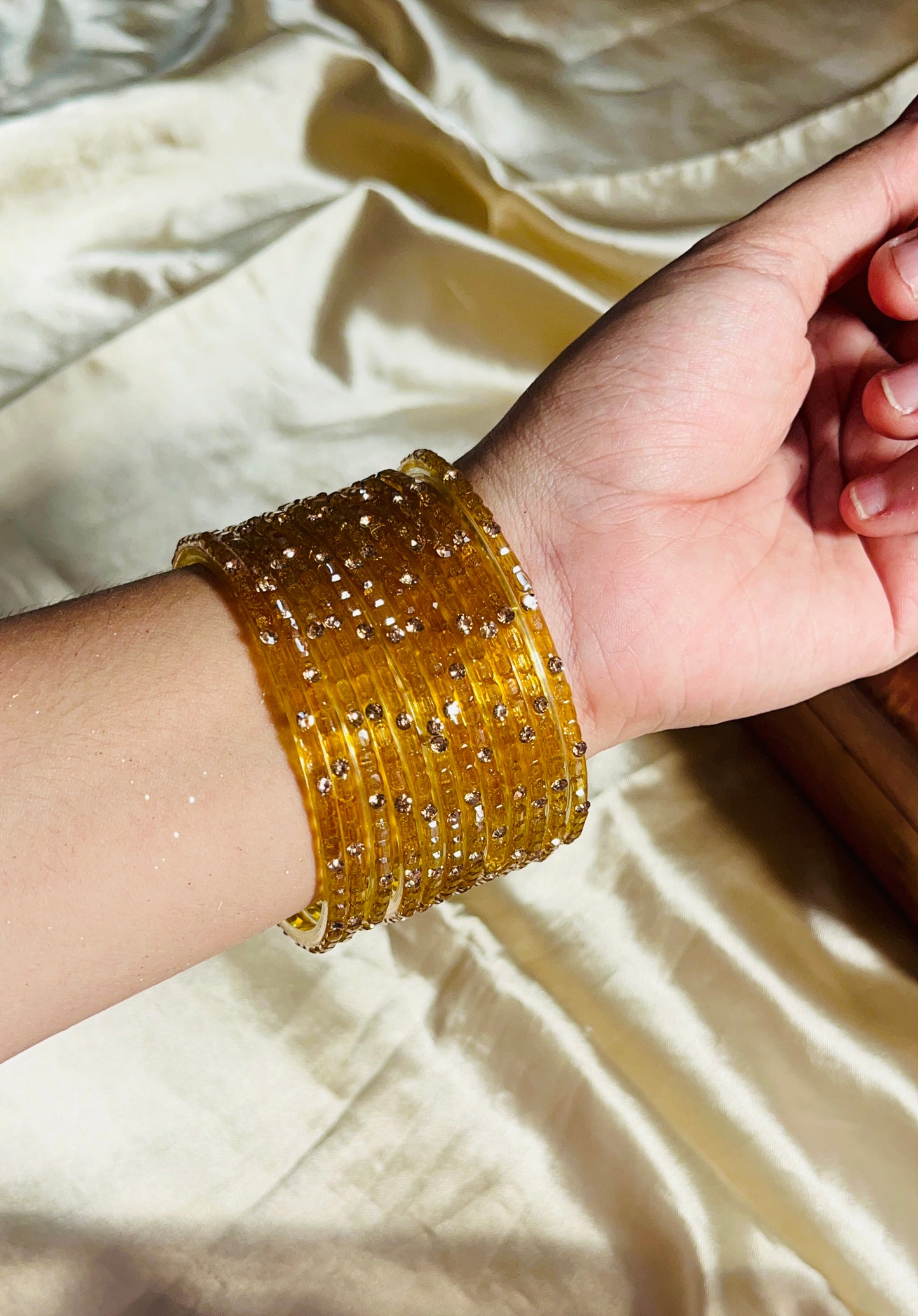 Crystal Cube Cut Bangle