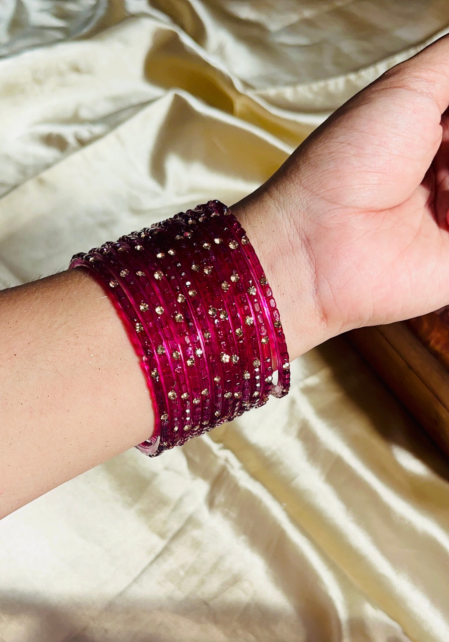 Crystal Cube Cut Bangle